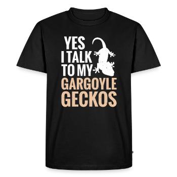 Yes, I'm talking to my gargoyle geckos - Men's Premium Organic T-Shirt - black - Front - Nico (187cm)