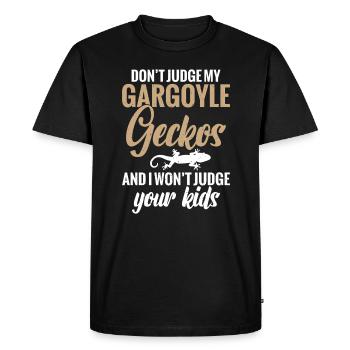 Ne jugez pas ma nourriture d’eau - T-shirt Premium bio Homme - noir - Devant - Nico (187cm)