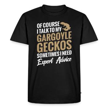 Bien sûr, il m’arrive de parler à mon - T-shirt Premium bio Homme - noir - Devant - Nico (187cm)