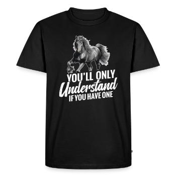Vous ne comprendrez que si vous en avez un - T-shirt Premium bio Homme - noir - Devant - Nico (187cm)