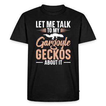 Permettez-moi d’en parler avec mes mangeurs d’eau - T-shirt Premium bio Homme - noir - Devant - Nico (187cm)
