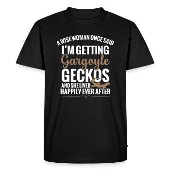 Une femme sage a dit un jour : « Je comprends - T-shirt Premium bio Homme - noir - Devant - Nico (187cm)
