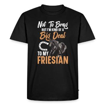 Not to brag, but I'm kind of a big one - Men's Premium Organic T-Shirt - black - Front - Nico (187cm)