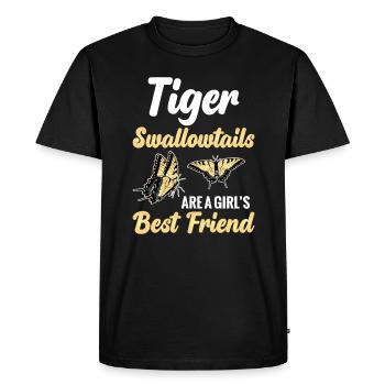 Les machaons tigrés sont les meilleurs pour les filles - T-shirt Premium bio Homme - noir - Devant - Nico (187cm)