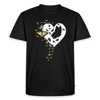Le machaon tigré est le meilleur ami d’un ami - T-shirt Premium bio Homme - noir - Devant - Nico (187cm)