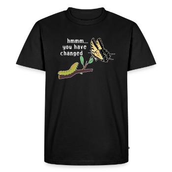 Les machaons tigrés, hmmm, ils ont changé - T-shirt Premium bio Homme - noir - Devant - Nico (187cm)