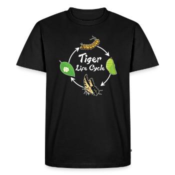Tiger Machaon Papillons Tigre - T-shirt Premium bio Homme - noir - Devant - Nico (187cm)