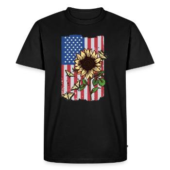 Le machaon tigré est le meilleur ami d’un ami - T-shirt Premium bio Homme - noir - Devant - Nico (187cm)