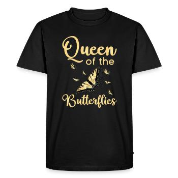 Machaon tigré Reine des papillons - T-shirt Premium bio Homme - noir - Devant - Nico (187cm)