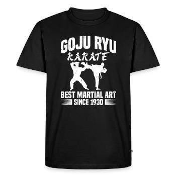 Goju Ryu Karate Best Martial Art Since 1930 - Men's Premium Organic T-Shirt - black - Front - Nico (187cm)