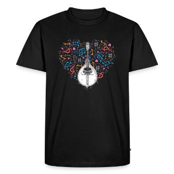 Mandoline, parce que les guitares normales sont ennuyeuses - T-shirt Premium bio Homme - noir - Devant - Nico (187cm)