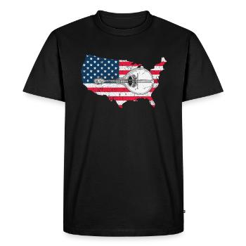 Mandoline, parce que les guitares normales sont ennuyeuses - T-shirt Premium bio Homme - noir - Devant - Nico (187cm)