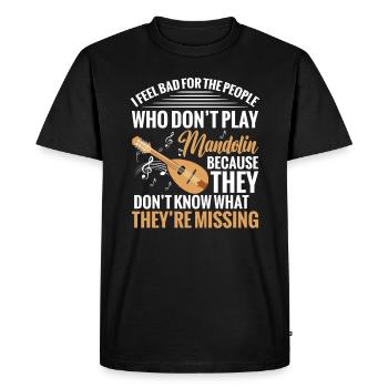 Je me sens mal pour les gens qui ne le font pas - T-shirt Premium bio Homme - noir - Devant - Nico (187cm)