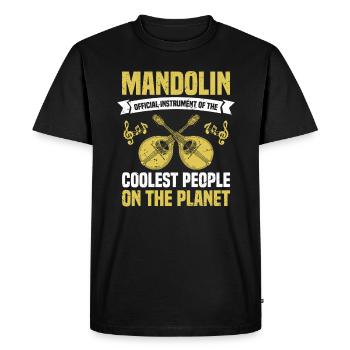 Mandolins Official Instrument of the Coolest - Men's Premium Organic T-Shirt - black - Front - Nico (187cm)