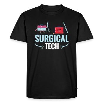 Technique chirurgicale : j’apporte beaucoup - T-shirt Premium bio Homme - noir - Devant - Nico (187cm)