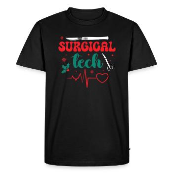 Technique chirurgicale : j’apporte beaucoup - T-shirt Premium bio Homme - noir - Devant - Nico (187cm)