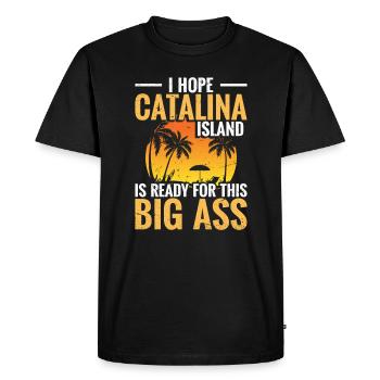 J’espère que l’île de Catalina est prête pour cela - T-shirt Premium bio Homme - noir - Devant - Nico (187cm)