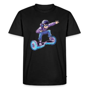 Life is better when you're hoverboard - Men's Premium Organic T-Shirt - black - Front - Nico (187cm)