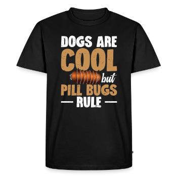 Les chiens sont cool, mais les punaises règnent - T-shirt Premium bio Homme - noir - Devant - Nico (187cm)