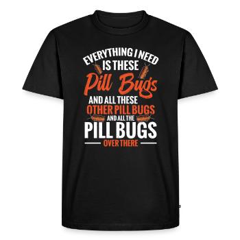 All I need are these pill mistakes - Men's Premium Organic T-Shirt - black - Front - Nico (187cm)