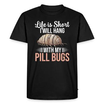 La vie est courte, je vais y aller avec mon - T-shirt Premium bio Homme - noir - Devant - Nico (187cm)