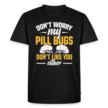 Ne vous inquiétez pas mes punaises comme - T-shirt Premium bio Homme - noir - Devant - Nico (187cm)