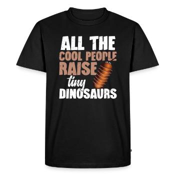 All Cool People Breed Tiny Dinosaurs - Men's Premium Organic T-Shirt - black - Front - Nico (187cm)