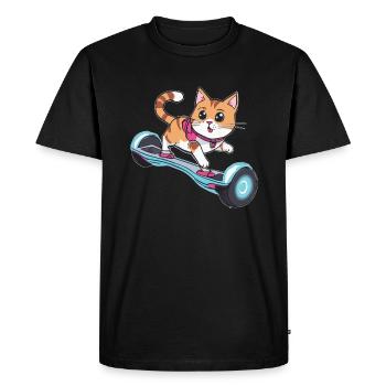 The cat's life is better when they - Men's Premium Organic T-Shirt - black - Front - Nico (187cm)
