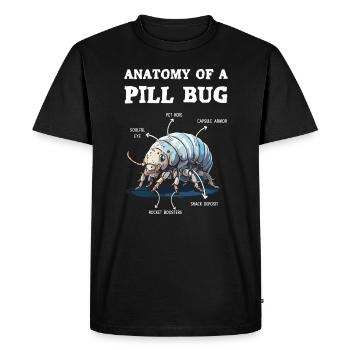 Anatomy of a pill bug - Men's Premium Organic T-Shirt - black - Front - Nico (187cm)
