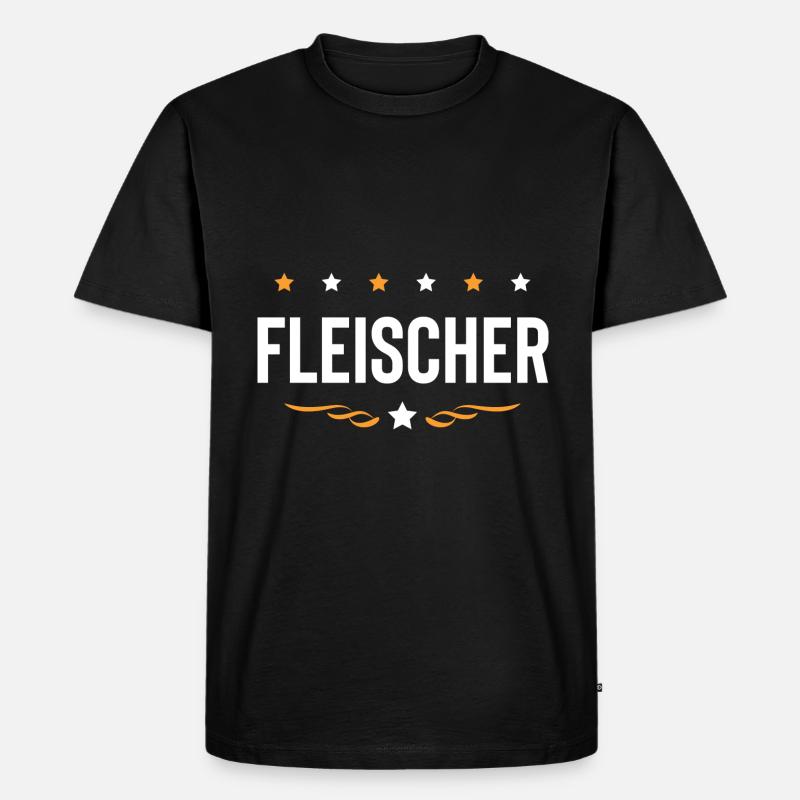 Fleischer Beruf - Männer Premium Bio T-Shirt - Schwarz