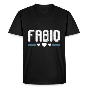 Fabio - T-shirt Premium bio Homme - noir - Devant - Nico (187cm)