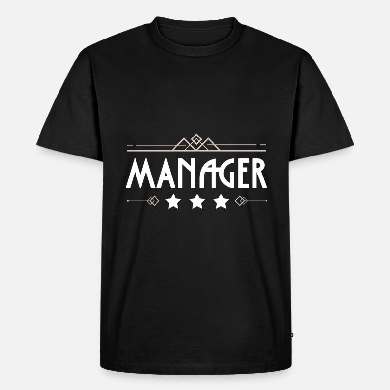 Manager Beruf - Männer Premium Bio T-Shirt - Schwarz