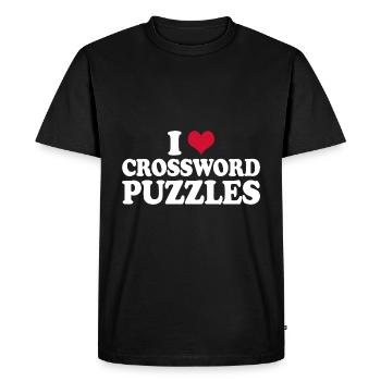 Kreuzworträtsel Rätsel J’adore les mots croisés - T-shirt Premium bio Homme - noir - Devant - Nico (187cm)