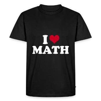 I Love Math Teacher - Men's Premium Organic T-Shirt - black - Front - Nico (187cm)