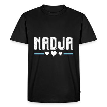 Nadja - Men's Premium Organic T-Shirt - black - Front - Nico (187cm)