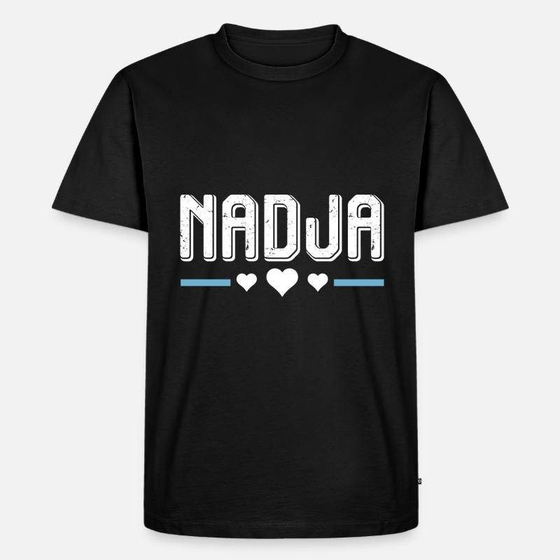 Nadja - Männer Premium Bio T-Shirt - Schwarz