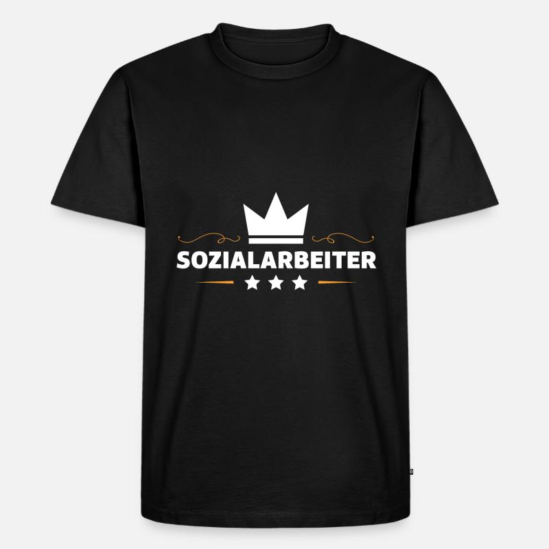 Sozialarbeiter Beruf - Männer Premium Bio T-Shirt - Schwarz