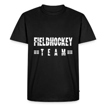 Équipe de hockey sur gazon - T-shirt Premium bio Homme - noir - Devant - Nico (187cm)