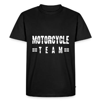 Équipe moto - T-shirt Premium bio Homme - noir - Devant - Nico (187cm)