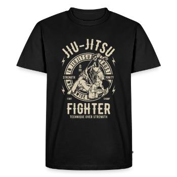 Jiu Jitsu Jiu-Jitsu Sports de combat MMA - T-shirt Premium bio Homme - noir - Devant - Nico (187cm)