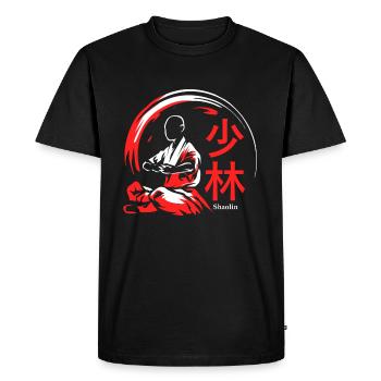Arts martiaux Shaolin - T-shirt Premium bio Homme - noir - Devant - Nico (187cm)
