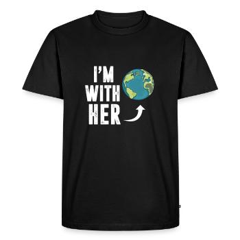 Changement climatique Environnement Durable - T-shirt Premium bio Homme - noir - Devant - Nico (187cm)