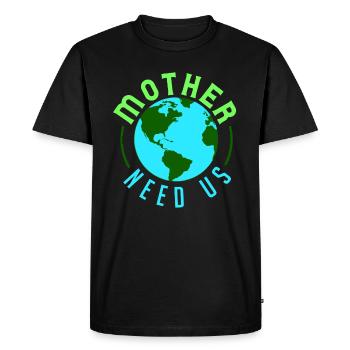 Changement climatique Environnement Durable - T-shirt Premium bio Homme - noir - Devant - Nico (187cm)