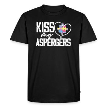 Kiss My Aspergers Enseignant accéléré de sensibilisation à l'autisme - T-shirt Premium bio Homme - noir - Devant - Nico (187cm)