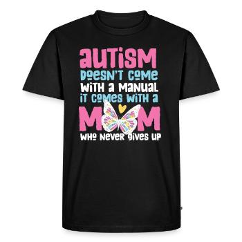 Autism Mom Autism Awareness Autism Superhero - Men's Premium Organic T-Shirt - black - Front - Nico (187cm)