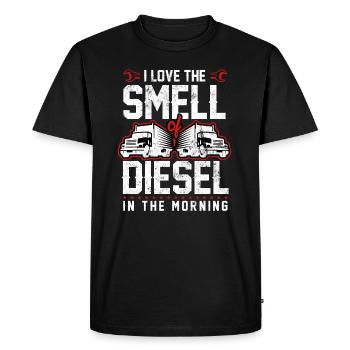 Funny Trucker Truck Driver Gift Idea - Men's Premium Organic T-Shirt - black - Front - Nico (187cm)