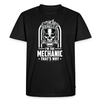 C'est pourquoi le cadeau de mécanicien diesel de mécanicien d'aéronef - T-shirt Premium bio Homme - noir - Devant - Nico (187cm)