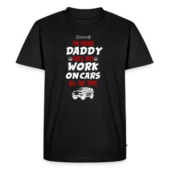 Papa Kids Mechanic Baby Mechanic Gift Fête des pères - T-shirt Premium bio Homme - noir - Devant - Nico (187cm)