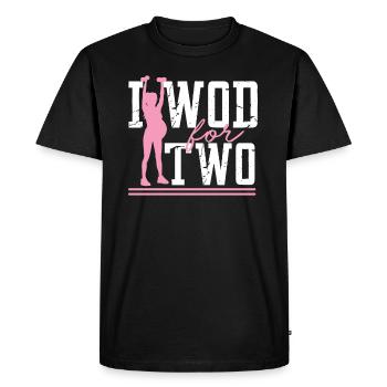 Je WOD For Two Pregnancy Workout Buddy Maternity - T-shirt Premium bio Homme - noir - Devant - Nico (187cm)