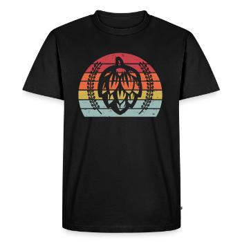 Baril de bière artisanale Retro Sunset Keg Home Brew - T-shirt Premium bio Homme - noir - Devant - Nico (187cm)